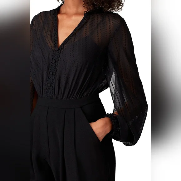 Three Floor Black Jumpsuit L 10 - Picture 4 of 16